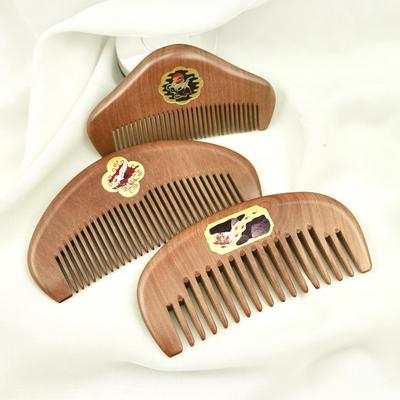 Nanmu Goldlackierter Frisierkamm - Glatte Oberfläche Souvenirgeschenk für Frauen