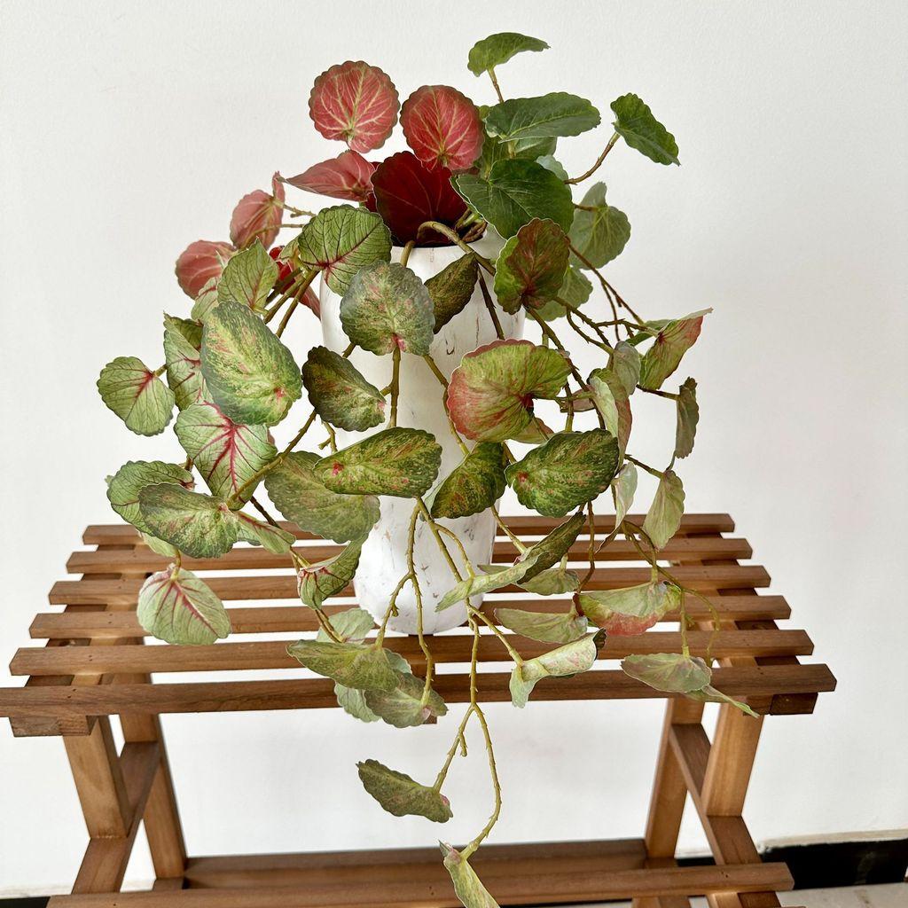 Handmade Malus Spectabilis Leaf Flower Faux Plant For Home Decor Gift For Housewarming