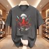 Octopus Chef Tshirt Funny Octopus Cooking T Shirt Unisex Unisex Funny Chef Tshirt Sushi Cotton Short Sleeve Round Neck Tshirts