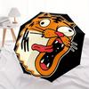 1pc Cartoon Tiger DesignAutomatic Folding Umbrella, Portable & Foldable Design with 8 Ribs, Casual Outdoor Accessory yy250804160
