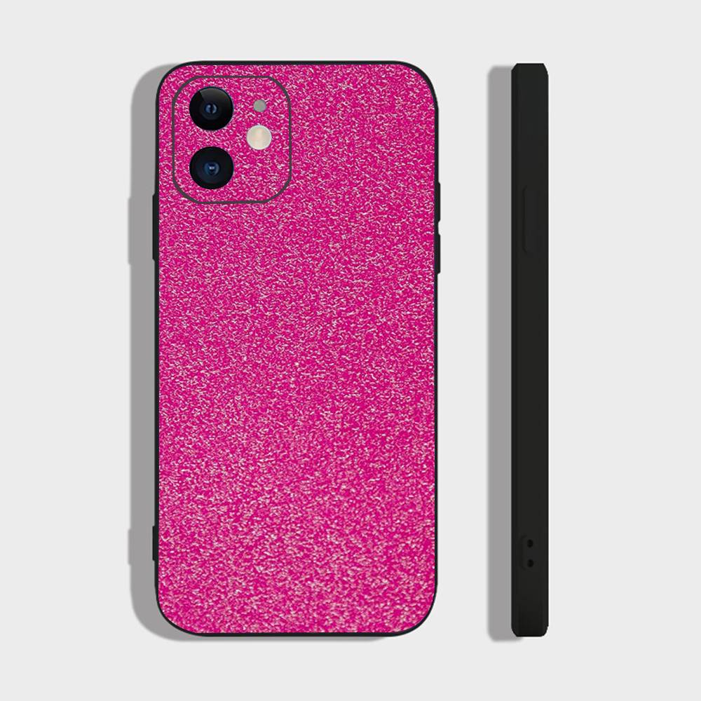 Pink Glitter Phone Case For IPhone 17 Air 16 15 14 13 Pro Max 11 12 Black Silicone Cover