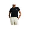 Polo Ralph Lauren Plain Knit Crew Neck Short Sleeve Regular T-Shirt Women T-Shirts Black 211971712-002