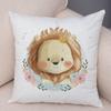 Super Soft Plush Cute Cartoon Giraffe Eleghant Lion Pillow Case Nordic Kids Room Decor Lovely Animal Cushion Cover For Sofa Home