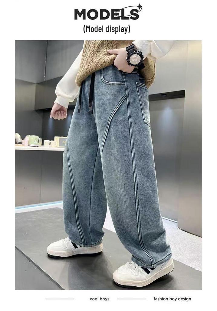 Trendy Losse Jeans voor Jongens: Lente/Herfst Stijl voor Kinderen 8-12