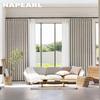 1 Stück NAPEARL Eleganter einfarbiger Verdunkelungsvorhang beidseitiger Chenille-Jacquard dicke Vorhänge für Schlafzimmer Wohnzimmer Balkonfenster für Heimdekoration