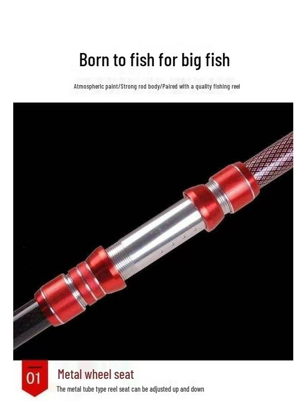 Wędzisko do wędkarstwa morskiego z włókna węglowego do dalekich rzutów - Twardy i wytrzymały sprzęt wędkarski