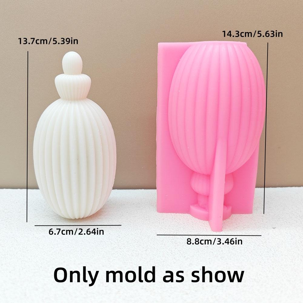 DIY Vase shaped Candle Silicone Mold Geometric Stripe Roman Cylinder Candle Mould Stripe Christmas Tree Cylinder Gypsum Molds