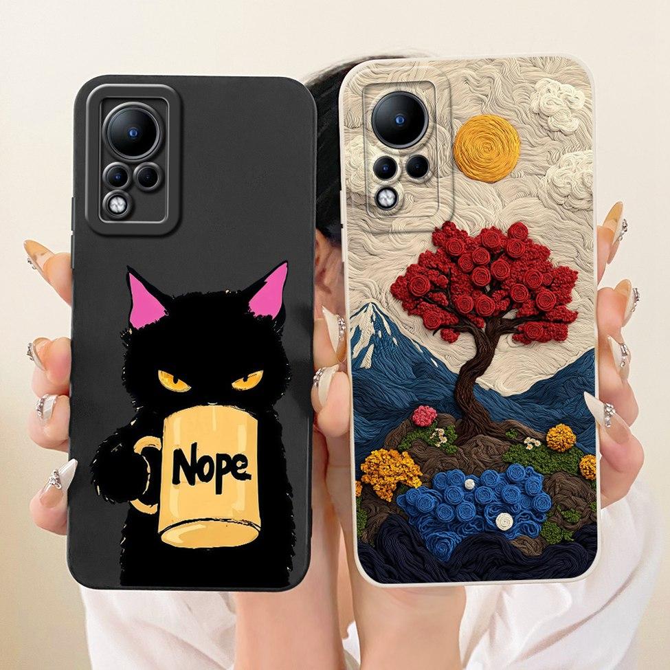 Casing For Infinix Note 11 Cover Fashion Cartoon Cute Funny Painted Silicone Phone Case For Infinix Note11 X663 X663B