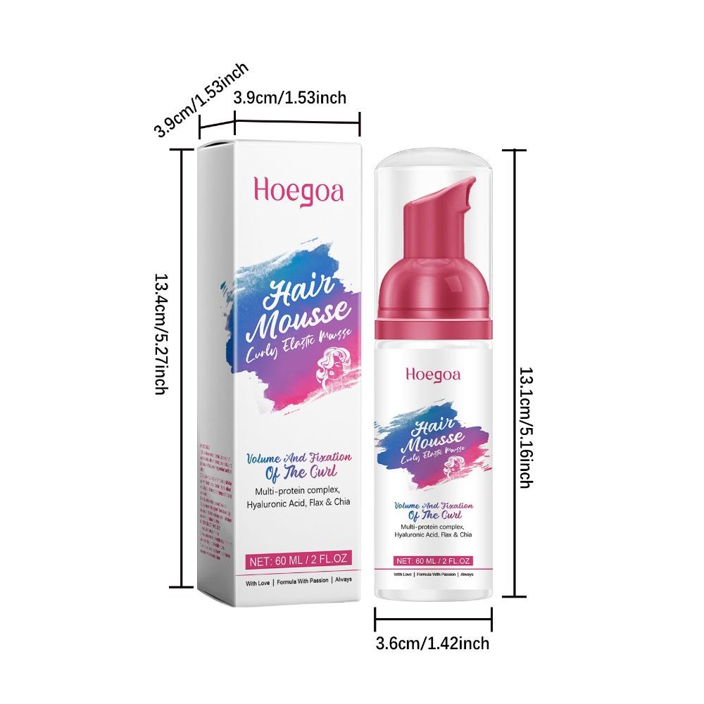Curl Defining Mousse For Curly Hair Volumizing Lightweight Hold Frizz Control With Hyaluronic Acid Flaxseed Extract Non Sticky