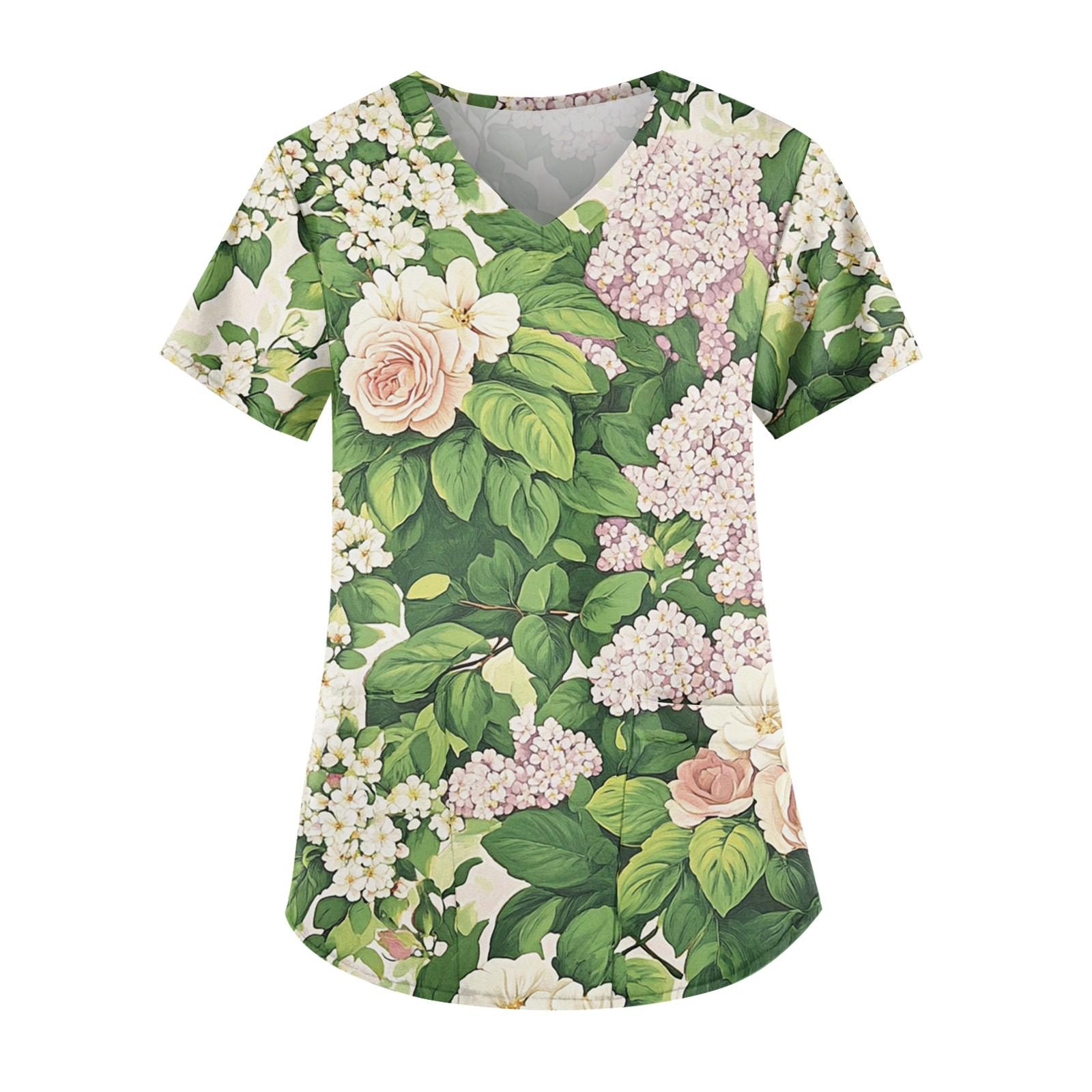 

Женские модные повседневные топы с v-образным вырезом и защитная спецодежда с принтом L армия зеленый