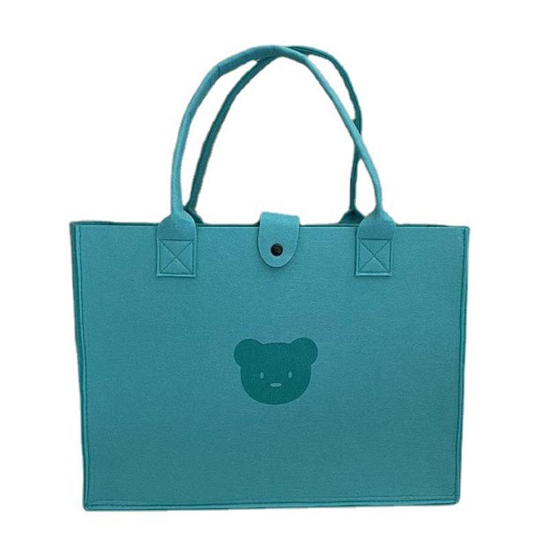 Neue trendige Filz-Bär-Tragetasche mit großem Fassungsvermögen und minimalistischem Design