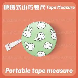 Kawaii Miffy Rabbit Tape Measure Cute Cartoon and Anime Peripheral Three-gauge Measuring Ruler Soft Leather Ruler Home