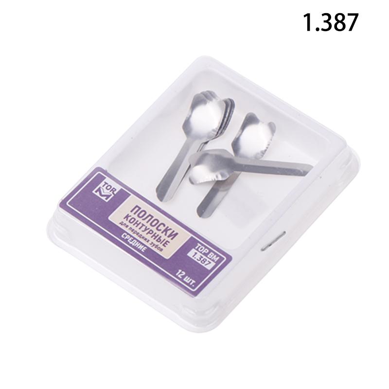 

12 шт. зубных проксимальных передних полосок 1,888 1,387 Маленькие 1,388 Большие 1,533 Двойные передние матрицы Матричные системы Стоматологические материалы as the picture