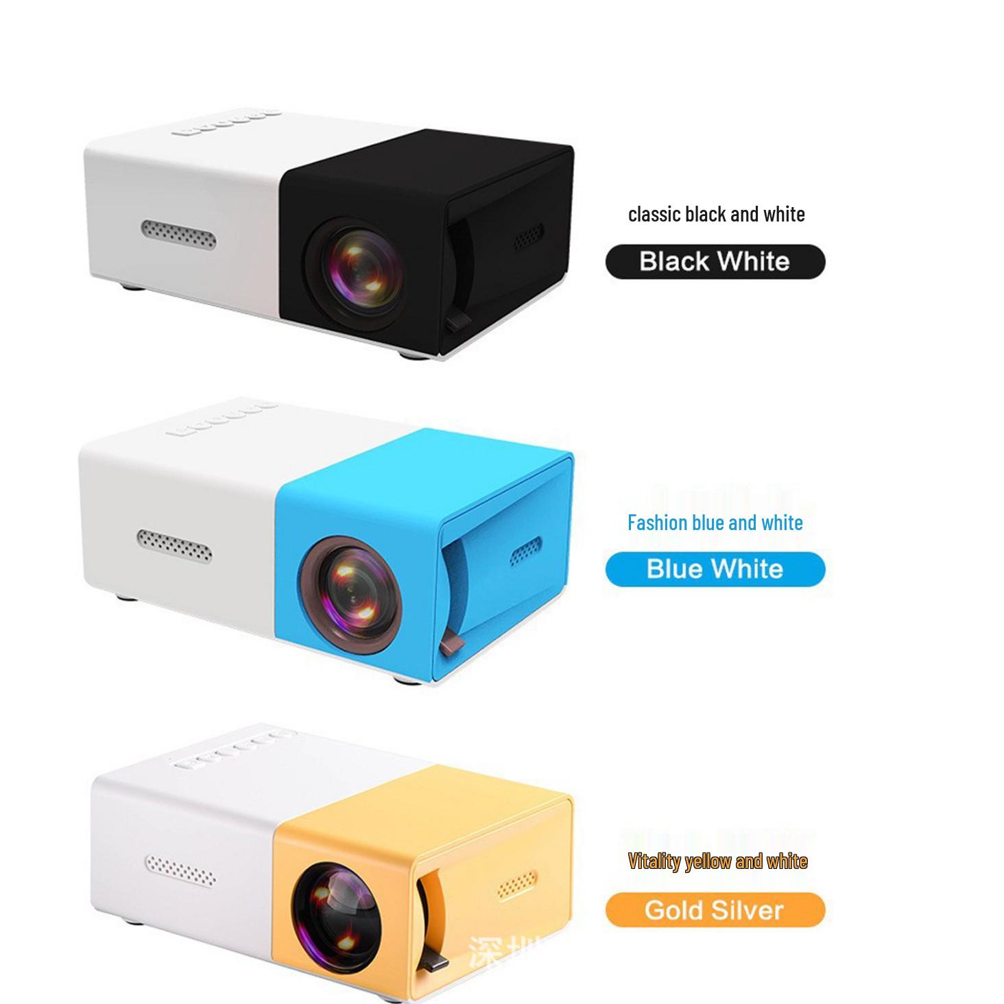 

YG300 HD 1080P Mini Projector: Bestselling Micro Portable Projector AU Standard белый/чёрный