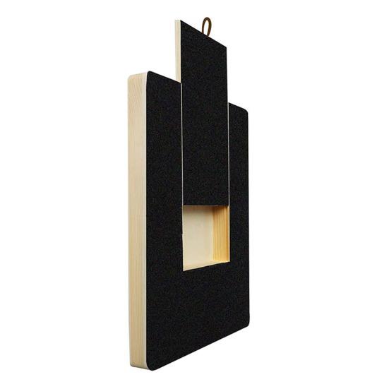 Lima per Unghie per Cani con Base in Legno e Cassetto per Premi Strumento Naturale per Limare le Unghie del Cane con Carta Vetrata Sostitutiva per Tutte le Razze Unghie Senza Stress