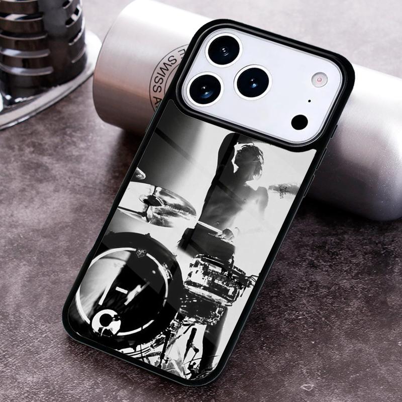 Musical Instrument Drum Soft Phone Case for iPhone 17 16 15 Pro Max Air 14 13 12 11 Plus Shockproof Capa Cover