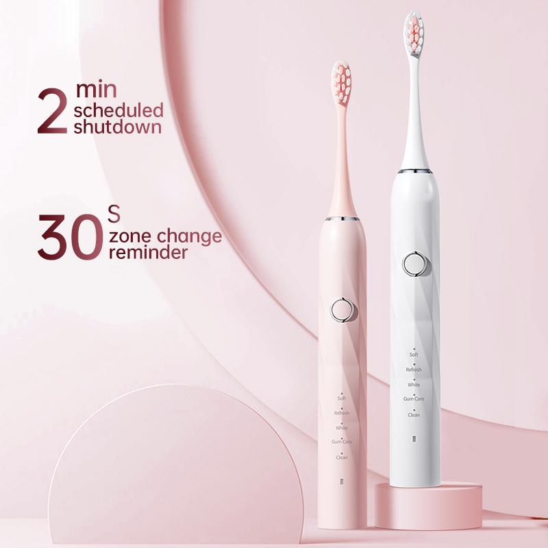 Black Cost -effective Oral Healthy Product High-quality 5 Modes Ultrasonic Electric Toothbrush Piano Process Design for Couple