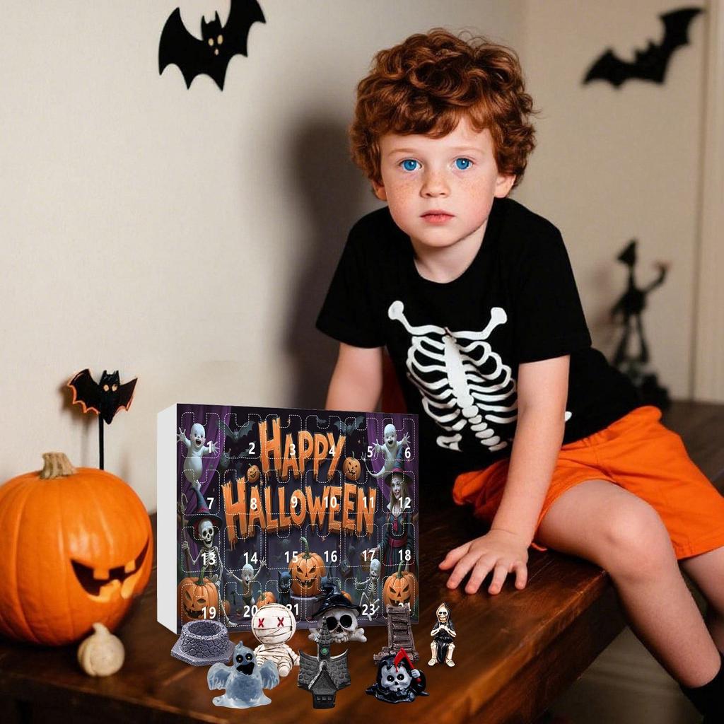 Exquisite Kalender Stein Jalousien Box Halloween Kinder Geschenk