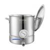 VEVOR Stainless Steel Kettle, 18.9 L Brewing Pot, Tri Ply Bottom for Beer, Brew Kettle Pot, Home Brewing Supplies Includes Lid, Handle, Thermometer