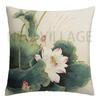 Lotus carp linen Doublesided Printed pillow cover Short plush Suitable living rooms bedrooms sofas throw cushion cover