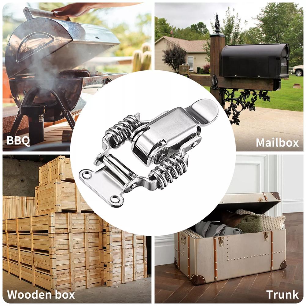 4PCS Toggle Latches Spring Loaded Clamp Clip Case Box Latch Catch Clamp Clip Hasps Suitcase Case Lock Buckle