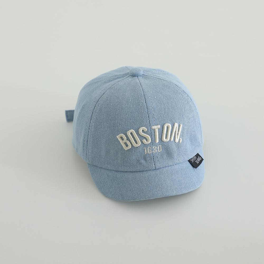 

Summer Boy Girl Short Brim Duck Tongue Caps 48-50cm Letter Baby Spring Baseball Caps Outdoor Kids Sunscreen Duckbill Hats 48-50cm светло-синий