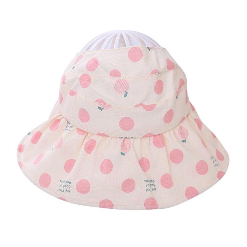

Детский пустой цилиндр, летняя детская солнцезащитная шляпа в горошек, пляжная шляпа с большими полями, шляпа от солнца для прогулок One Size розовый