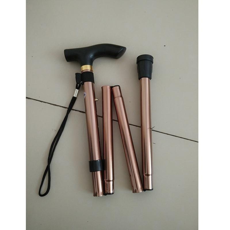 Folding Cane Aluminum Alloy Four Section Telescopic Non Slip Folding Cane Elderly Adjustable Cane Mountain Climbing Cane