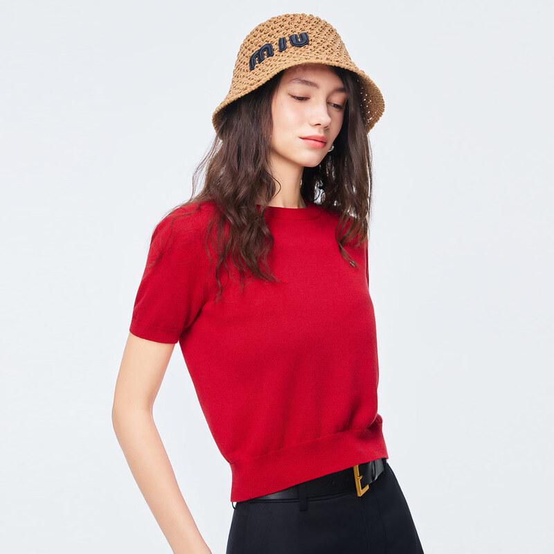 Women s Basic Short Sleeve Knit Top S