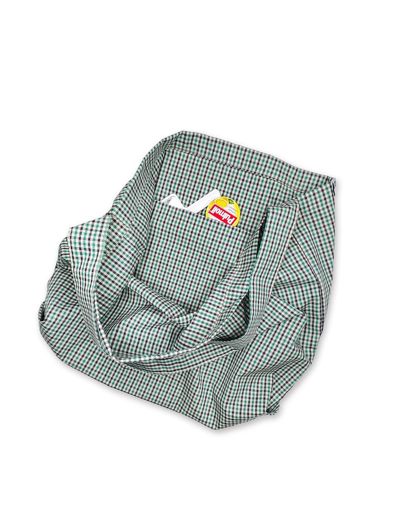 Nought Reverse Logo Check Bag / Green