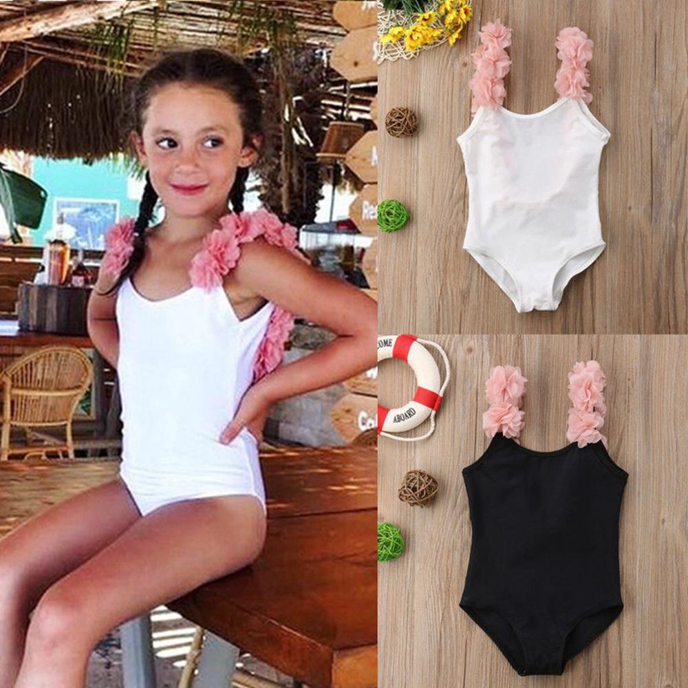 Buy Toddler Baby Girl Floral Backless Swimmable Swimsuit Swimwear