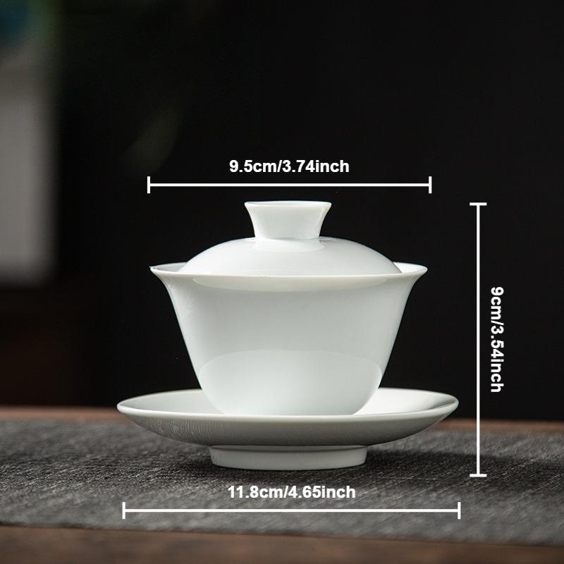 Japanese Grass Ash Ceramic Gaiwan Chinese Kung Fu Tea Set Household Teaware Tureen Retro Covered Bowls Porcelain Tea Ceremony