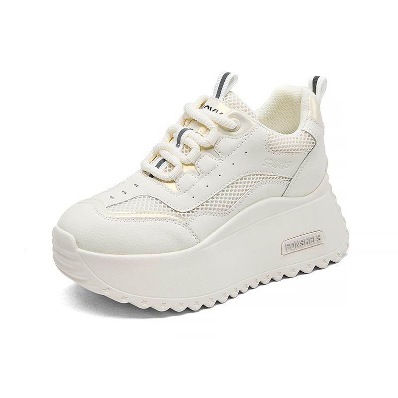 

Spring and summer new women s sports and leisure inner height increase platform dad shoes children s shoes versatile 40 брудно-білий