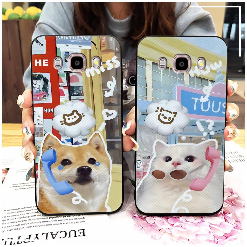 Full Wrap Anti-dust Phone Case For Samsung Galaxy J510/J5 2016/J5108 Shockproof Soft Case Graffiti Phone Pouch Couple