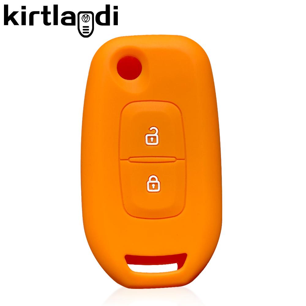 Silicone Key Cover for Renault Logan 2 Stepway Sandero Clio 5 Arkana Captur Kadjar Kwid 2023 2021 Remote Flip Folding Key Case