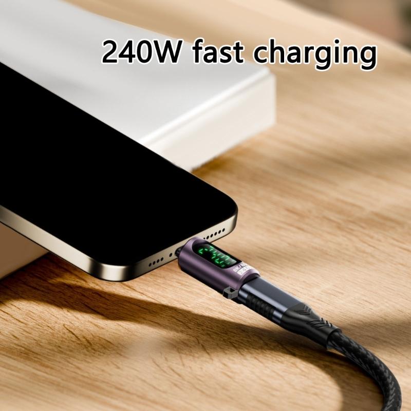 Highly Speed 80Gbps USB 4.0 Adapter with Digital Display USB Connectors for Voltages and Current Monitoring with Switching