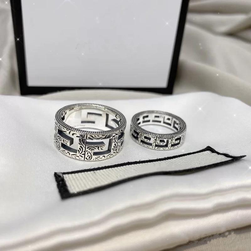 1:1 Sterling Silver 100% S925 Girls Fashion Ring Jewelry with Box Can Be Used As A Gift for Relatives and Friends