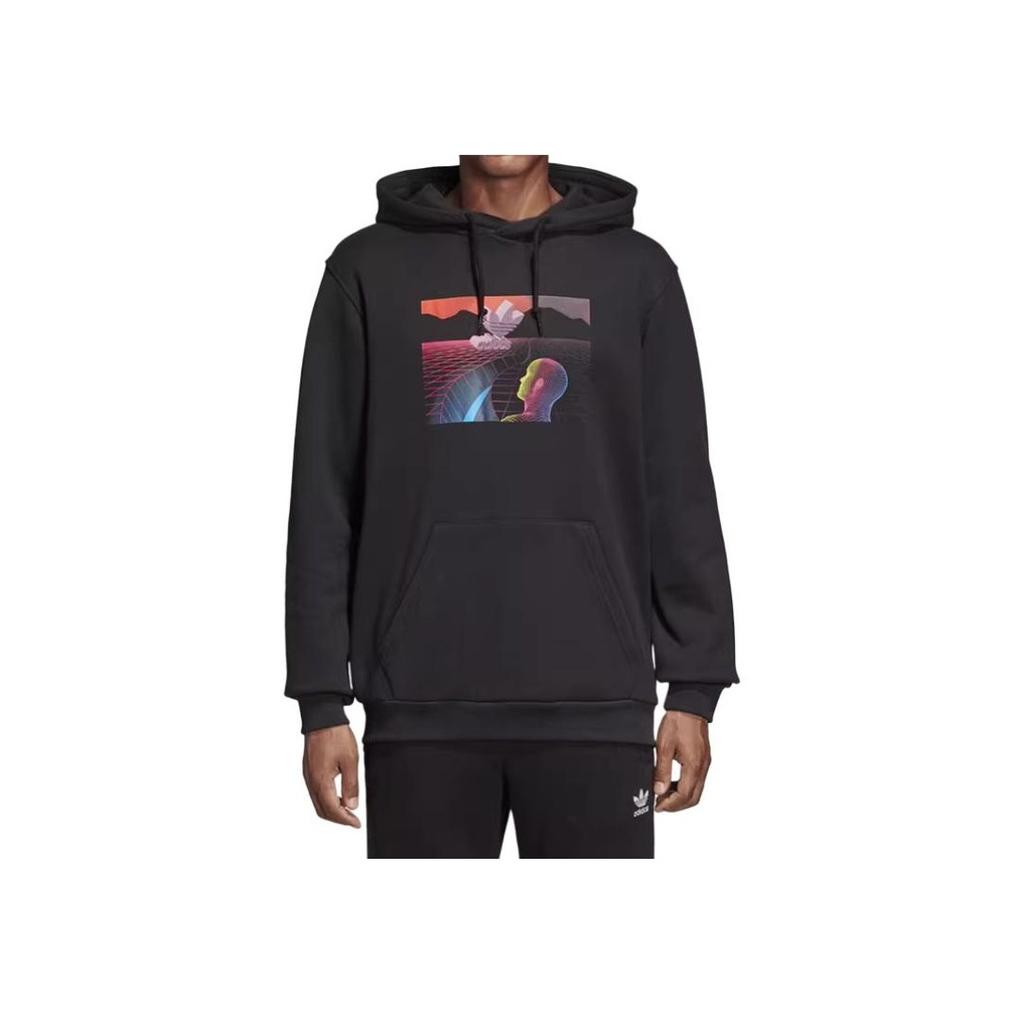 Adidas Originals D Hoodie Soft Comfortable Long Sleeve American Sweatshirt Men Hoodies Black DV2038