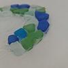 Handcrafted Sea Glass Wind Beach Coastal Style Chime for Outside Arch Shaped Hanging