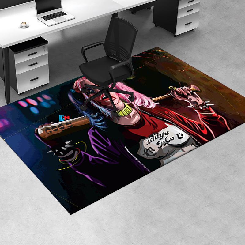 

Harley Quinn s Wild Adventure T-Shirt: Bold Graphic Tee for Fans! Office Mat Home Decor Office Desk Chair Rugs Chair Carpet for office Chair 60cm by 90cm