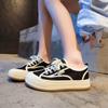 Ladies Footwear Black High on Platform Women's Canvas Shoes Hollow Summer Y2k Fashion Trends 2025 New in Cheap Original Casual