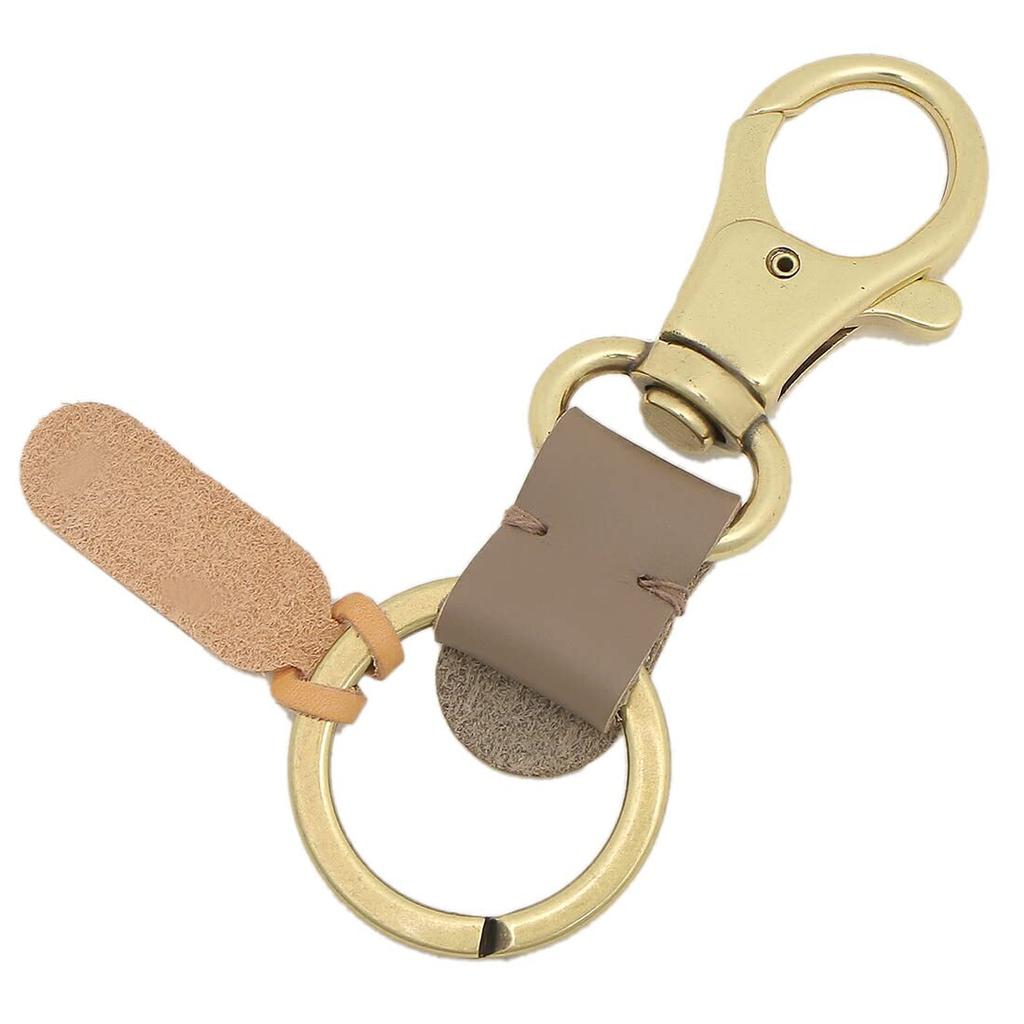 IL BISONTE Key Ring, Greige, for Men and Women, SKH016 PG0001 GY103 [Used]