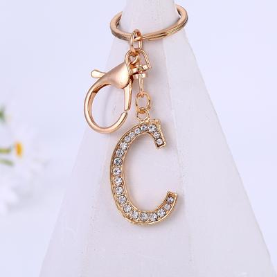 Llavero Pequeño Regalo 26 Letras Inglesas Accesorios Para Llaveros De Metal Fuente Elegante