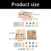 Safe Wooden Shape Color Sorting Box Geometric Educational Toy for Toddlers Learning Activity