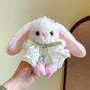 Plush Bunny Keychain With Lace Hoodie For Girls And Kids Gift