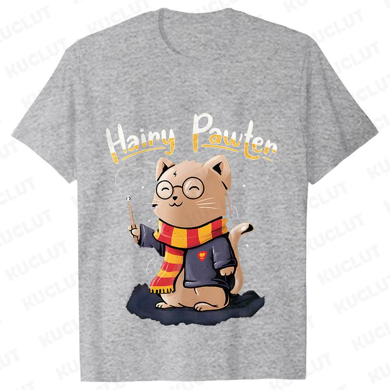 Cute Potter Cats Women T-Shirt Fashion Plus Size Unisex Tshirt Harajuku Short Sleeve Top Tees O Neck Mother Gift Female Clothing