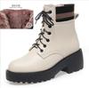 Women's Chelsea Boots Large Size 2023 New Genuine Leather Women Winter Shoes Boots Wool British Style Mid Boots Women