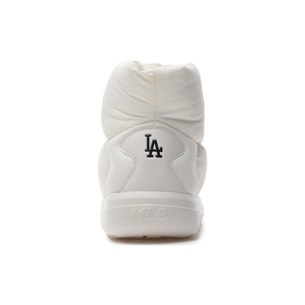 MLB Chunky Classic A Fleece Bouncer Fabric Warm Waterproof Fashion Versatile Short Snow Boots Women Boots White 3AWBBPB36-07WHS