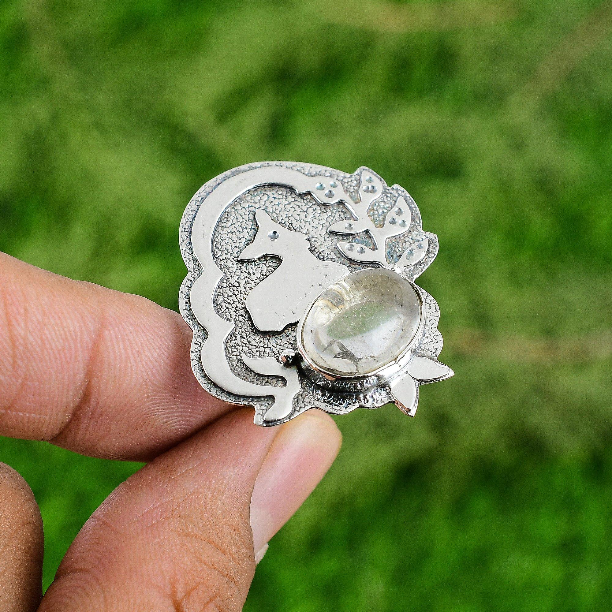 

Распродажа ко Дню матери Серебро стерлинговое Натуральный лунный камень Обещание Чакра Короны Новое кольцо Adjustable