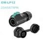 EW-LP12 Industrial Waterproof IP68 2Pin 3Pin 4Pin 5Pin Quick Plugging Aviation M12 Connector 6Pin 7Pin 8Pin Solder Plug Socket